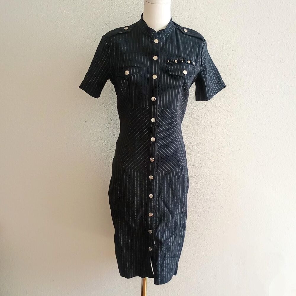 Y2K Lip Service Gangsta Pranksta Button Dress